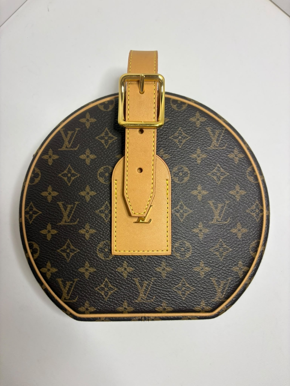 Louis Vuitton Brown Monogram Round Luggage Tag Bag - Picture 6 of 8